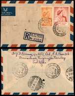 0480 KENYA/UGANDA/TANGANIKA - Nozze (Mich. 82/83) – Aerogramma Raccomandato Da Dar Es Salaam A Roma Del 2.12.48 - Otros & Sin Clasificación