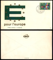 0484 LIECHTENSTEIN - 50 Rappen Europa (Unif. 398) Su FDC – 19.9.60 - Andere & Zonder Classificatie