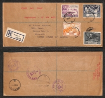 0495 MALESIA - Penang – 1949 – UPU – Raccomandata FDC Per Gli USA - Otros & Sin Clasificación