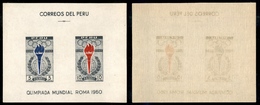 0515 PERU' - 1960 – Foglietto Olimpiadi Di Roma (Mich. BF1) – Gomma Integra - Otros & Sin Clasificación