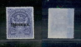 0526 RHODESIA - 1909 – 5 Pounds (Mich. 16) Senza Gomma - Otros & Sin Clasificación
