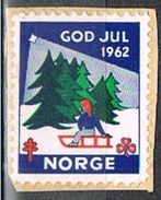 Sello Viñeta God Jul NORGE (Noruega) 1962, Navidad º - Plaatfouten En Curiosa