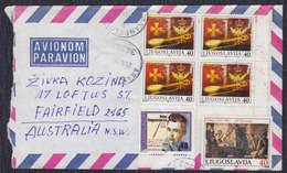 Yugoslavia 1987 Air Mail Letter Sent To Australia With 13 Stamps - Luftpost