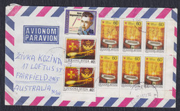 Yugoslavia 1987 Air Mail Letter Sent To Australia With 10 Stamps - Luftpost