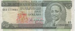 (B0156) BARBADOS, 1975 (ND). 5 Dollars. P-32. VF - Barbados (Barbuda)