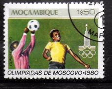 MOZAMBIQUE   N° 760  Oblitere   JO 1980    Football  Soccer Fussball - Oblitérés