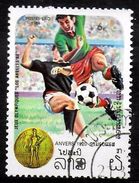 LAOS    N° 537   Oblitere   JO 1984    Football  Soccer Fussball - Gebruikt