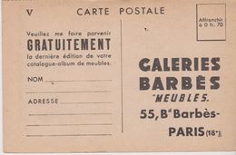 Cpsm 9x14 PUB Meubles GALERIES BARBES 75018 / Le Pont Du Gard - Werbepostkarten