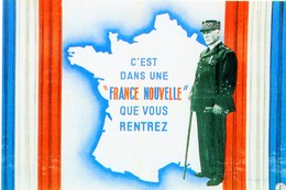 WW2 - Photo Affiche De Vichy - 'est Dans Une France Nouvelle Que Vous Rentrez - 1939-45