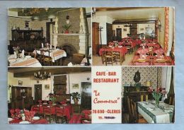 CPM - Cleres (76) - Café-Bar-Restaurant Le Commerce - Clères