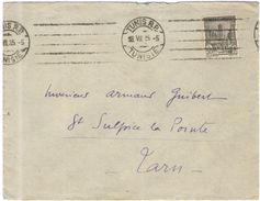 TUNISIA - TUNISIE - 1935 - 50c - Viaggiata Da Tunis Per Saint-Sulpice-la-Pointe, France - Lettres & Documents