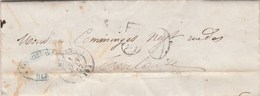 Lettre Cachet MURET Haute Garonne 31/1/1857 Taxe Double Trait 30 Pour Toulouse - 1849-1876: Periodo Clásico