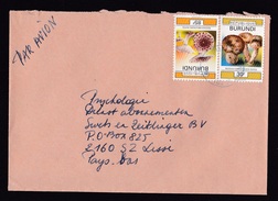 Burundi: Airmail Cover To Netherlands, 2 Stamps, Mushroom, Fungus, Rare Real Use (minor Damage, See Scan) - Autres & Non Classés