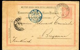 Autriche - Entier Postal De Reichenberg Pour La France En 1894 - Ref D259 - Postwaardestukken