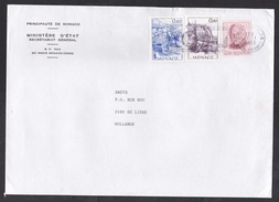 Monaco: Cover To Netherlands, 1993, 3 Stamps, Ship, Tram, Sent By Ministry Of State (minor Damage, See Scan) - Storia Postale