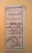 VAGLIA POSTALE RICEVUTA ASCOLI SATRIANO 1949 - Tax On Money Orders