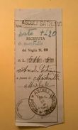 VAGLIA POSTALE RICEVUTA ASCOLI SATRIANO FOGGIA 1947 - Strafport Voor Mandaten