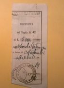 VAGLIA POSTALE RICEVUTA ASCOLI SATRIANO FOGGIA 1947 - Tax On Money Orders