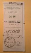 VAGLIA POSTALE RICEVUTA CONVERSANO BARI 1937 - Tax On Money Orders