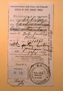 VAGLIA POSTALE RICEVUTA ASCOLI SATRIANO FOGGIA 1932 - Tax On Money Orders