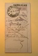 VAGLIA POSTALE RICEVUTA SAN SEVERO FOGGIA 1920 - Tax On Money Orders