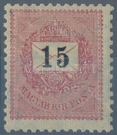 ** 1899 15kr Erős Ferde Gumitöréssel (120.000) - Sonstige & Ohne Zuordnung