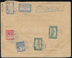 1918 Repülő Posta Sor Expressz Levélen Bécsbe Küldve (60.000) - Other & Unclassified