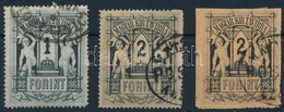 O 1874 Távirda 1 Ft + 2 Különböző Színárnyalatú 2 Ft (17.500) - Altri & Non Classificati