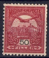 ** 1904 Turul 50f Sötétborvörös,  Kettős Kép, Az Egyik Fordított - Andere & Zonder Classificatie