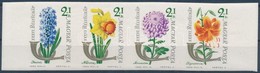 ** 1963 Bélyegnap (36.) - Virág (IV.) Vágott ívszéli Négyescsík - Autres & Non Classés