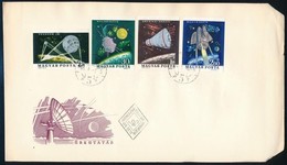 1964 Az űrkutatás Eredményei Vágott Sor 2 FDC-n - Autres & Non Classés