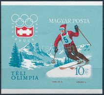 ** 1964 Téli Olimpia (II.) - Innsbruck Vágott Blokk (6.000) - Altri & Non Classificati