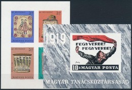 ** 1969 Bélyegnap (42.) + Magyar Tanácsköztársaság 2 Db Vágott Blokk (8.000) - Otros & Sin Clasificación