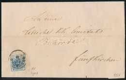 1857  9kr MPIII Levélen ,,ODENBURG' - Otros & Sin Clasificación