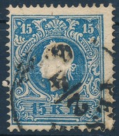 O 1858 15kr II. Lemezhibás Bélyeg ,,PES(TH)' - Altri & Non Classificati