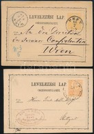 1873 2 Db Futott Díjjegyes Levelezőlap 'PEST' - Autres & Non Classés