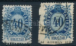 O 1874 Réznyomat 40kr Keskenyre és Szélesre Fogazott Bélyeg - Otros & Sin Clasificación