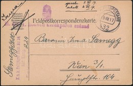 1917 Tábori Posta Levelezőlap 'M.kir.1. Honvéd Kerékpáros Század' + 'FP 432 A' - Altri & Non Classificati