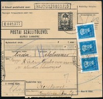 1933 Postai Szállítólevél 3 X 40f Bérmentesítéssel 'HAJDUSZOBOSZLO' - Other & Unclassified