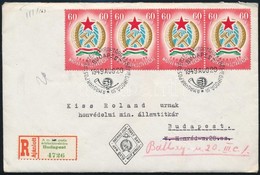 1949 Alkotmány 60f 4-es Csík Ajánlott FDC-n, Kiss Roland Honvédelmi Min. államtitkárnak Címezve, Benne Alkotmány Emlékla - Otros & Sin Clasificación