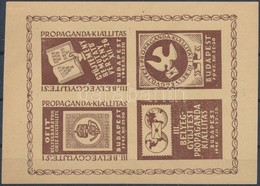 ** 1945/1g III. Bélyeggyűjtési Propaganda Kiállítás Emlékív (4.000) - Altri & Non Classificati