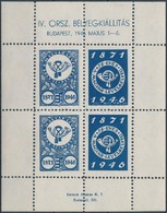 ** 1946/1aa IV. Országos Bélyegkiállítás Emlékkisív (4.500) - Otros & Sin Clasificación