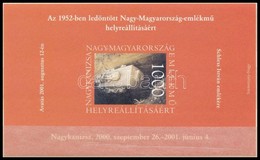** 2000/28 Nagy-Magyarország Emlékmű Helyreállításáért Emlékív (2.500) - Altri & Non Classificati