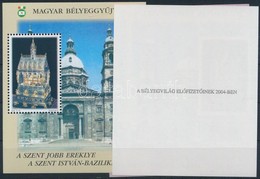 ** 2004/41 Szent Jobb Ereklye A Szent István-Bazilikában Emlékív Pár, A Vágott Emlékív Hátoldalán 'A BÉLYEGVILÁG ELŐFIZE - Autres & Non Classés