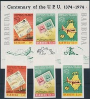 ** 1974 100 éves Az UPU Vágott Sor Mi 182-184 + Blokk 10 - Altri & Non Classificati