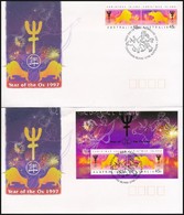 1996 Kínai újév: A Patkány éve Pár Mi 415-416 + Blokk Mi 10 2 Db FDC-n - Autres & Non Classés