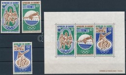 ** 1972 Nyári Olimpia, München Sor Mi 484-486 + Blokk 19 - Autres & Non Classés