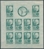 * 1938 Brapex Bélyegkiállítás: Rio De Janeiro, Rowland Hill Vágott Blokk Mi 1 - Autres & Non Classés