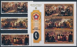 ** 1976 Az Amerikai Egyesült Államok Függetlenségének 200. évfordulója Sor Hármascsíkokban Mi 181-189 + Blokk Mi 8 - Otros & Sin Clasificación