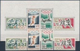 ** 1964 Nyári Olimpia, Tokió Sor Mi 120-123 + Blokk 1 - Autres & Non Classés